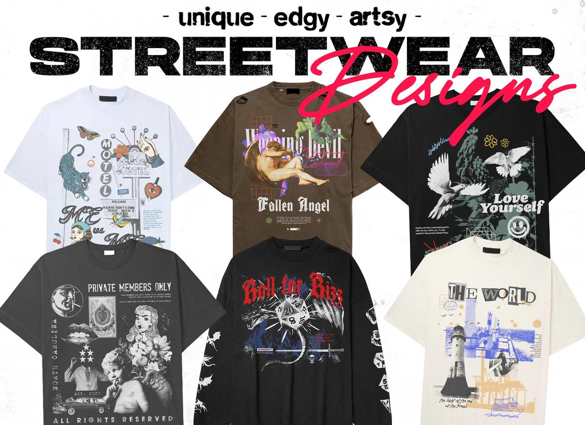 Custom streetwear clothing design examples by Dean Designers